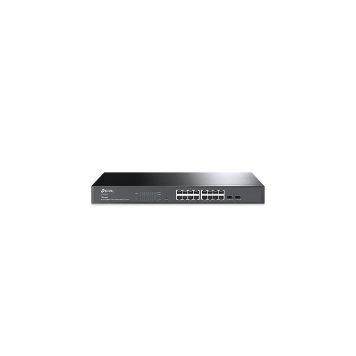 Switch Omada SDN Administrable / 16 puertos Gigabit y 2 puertos SFP / Funciones sFlow, QinQ y QoS / Administración