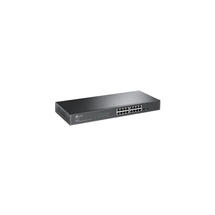 Switch Omada SDN Administrable / 16 puertos Gigabit y 2 puertos SFP / Funciones sFlow, QinQ y QoS / Administración