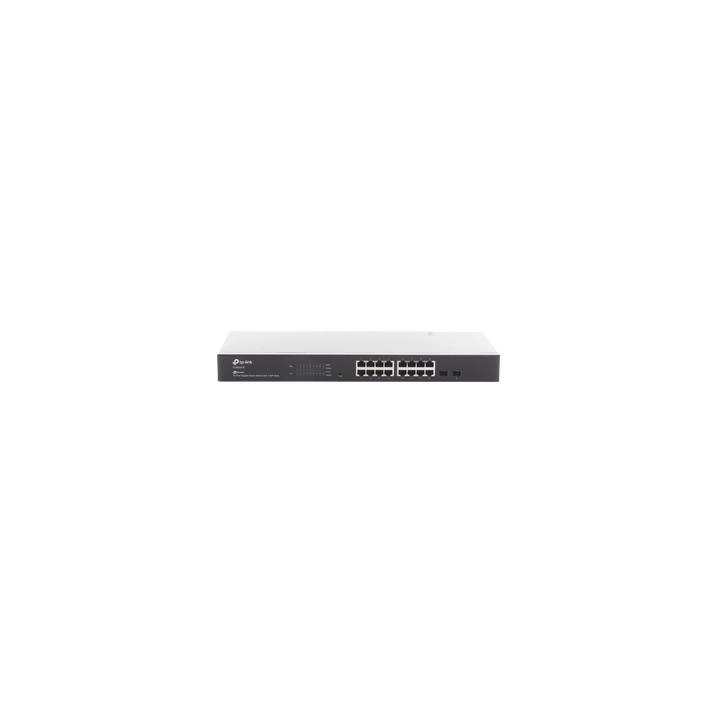 Switch Omada SDN Administrable / 16 puertos Gigabit y 2 puertos SFP / Funciones sFlow, QinQ y QoS / Administración