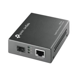 Convertidor Fibra Óptica Monomodo o Multimodo / 1 Puerto SFP 1000 Mbps / 1 Puerto RJ45 10/100/1000 Mbps / Plug and Play