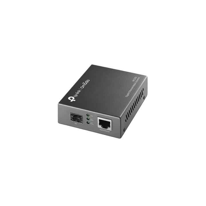Convertidor Fibra Óptica Monomodo o Multimodo / 1 Puerto SFP 1000 Mbps / 1 Puerto RJ45 10/100/1000 Mbps / Plug and Play