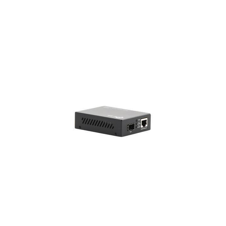 Convertidor Fibra Óptica Monomodo o Multimodo / 1 Puerto SFP 1000 Mbps / 1 Puerto RJ45 10/100/1000 Mbps / Plug and Play