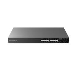 Switch Gigabit PoE+ Administrable / 16 puertos 10/100/1000 Mbps + 4 Puertos SFP Uplink / Hasta 240W / Compatible con