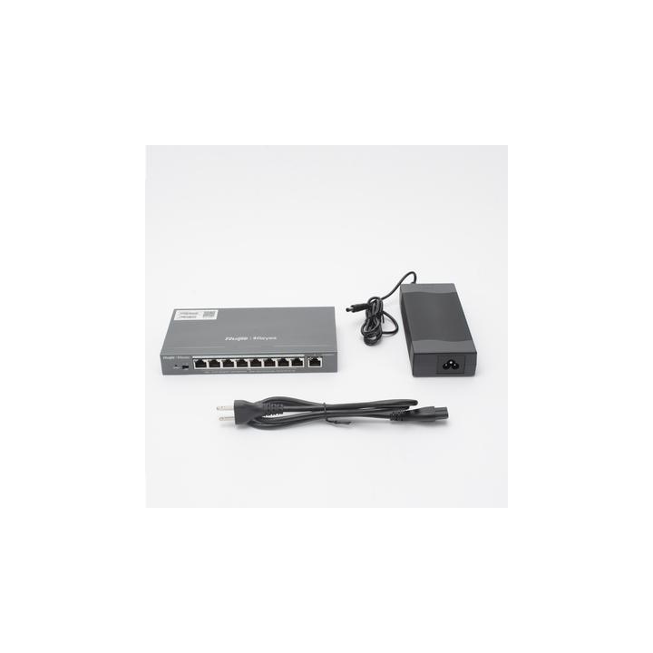 Switch Administrable 8 Puertos PoE+ 802.3af/at Gigabit, gestión gratuita desde la nube, 120w