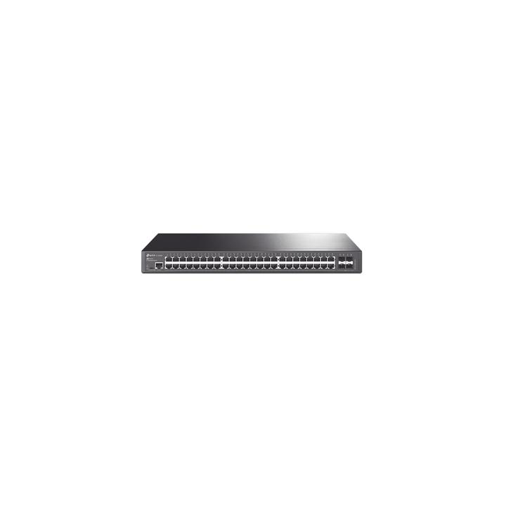 Switch Omada SDN Administrable / 48 puertos Gigabit y 4 puertos SFP / Funciones sFlow, QinQ y QoS / Administración