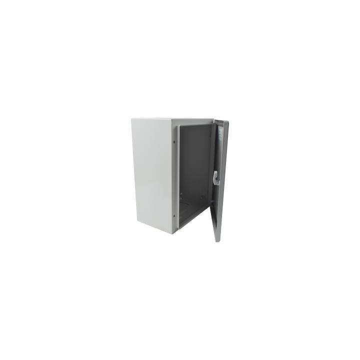 Gabinete de Acero IP66 Uso en Intemperie (300 x 400 x 200 mm) con Placa Trasera Interior de Metal y Compuerta Inferior