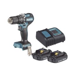 Rotomartillo/Taladro Inalámbrico SIN CARBONES, Broquero de 1/2", 1,700 RPM, 18V, Torque: 42 N.m C/2 Bat. (1.5Ah) y