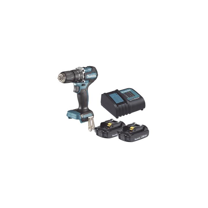 Rotomartillo/Taladro Inalámbrico SIN CARBONES, Broquero de 1/2", 1,700 RPM, 18V, Torque: 42 N.m C/2 Bat. (1.5Ah) y