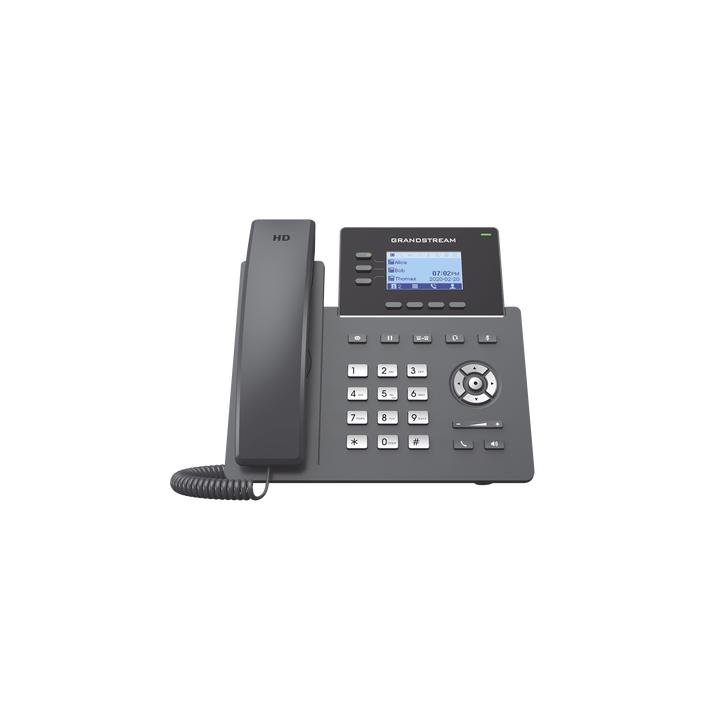 Teléfono IP Grado Operador, 3 líneas SIP con 6 cuentas, puertos Gigabit PoE, codec Opus, IPV4/IPV6 con gestión en la