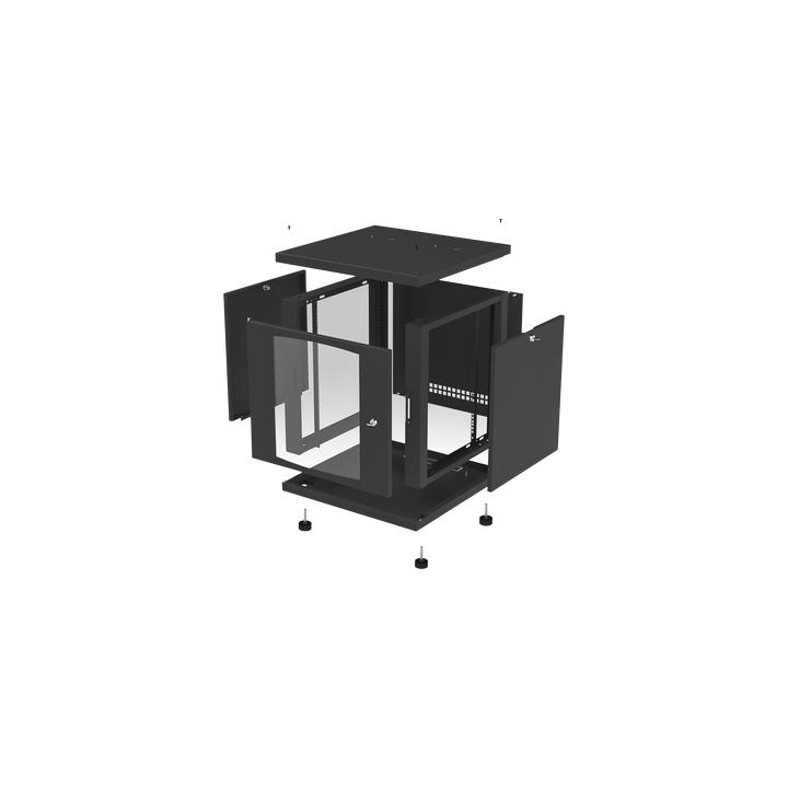 Gabinete Profesional para Telecomunicaciones de 12UR, 638 mm Profundidad.