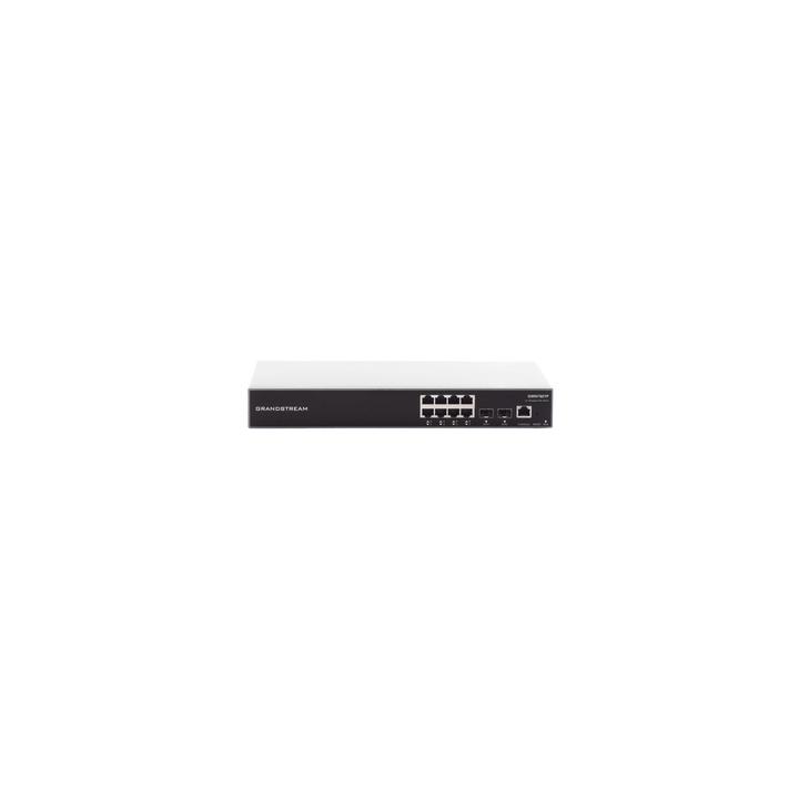 Switch PoE+ Gigabit Administrable / 8 puertos 10/100/1000 Mbps + 2 Puertos SFP Uplink / Hasta 120W / Compatible con GWN