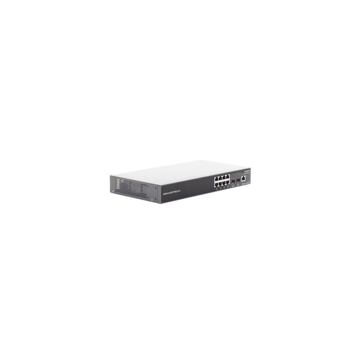 Switch PoE+ Gigabit Administrable / 8 puertos 10/100/1000 Mbps + 2 Puertos SFP Uplink / Hasta 120W / Compatible con GWN