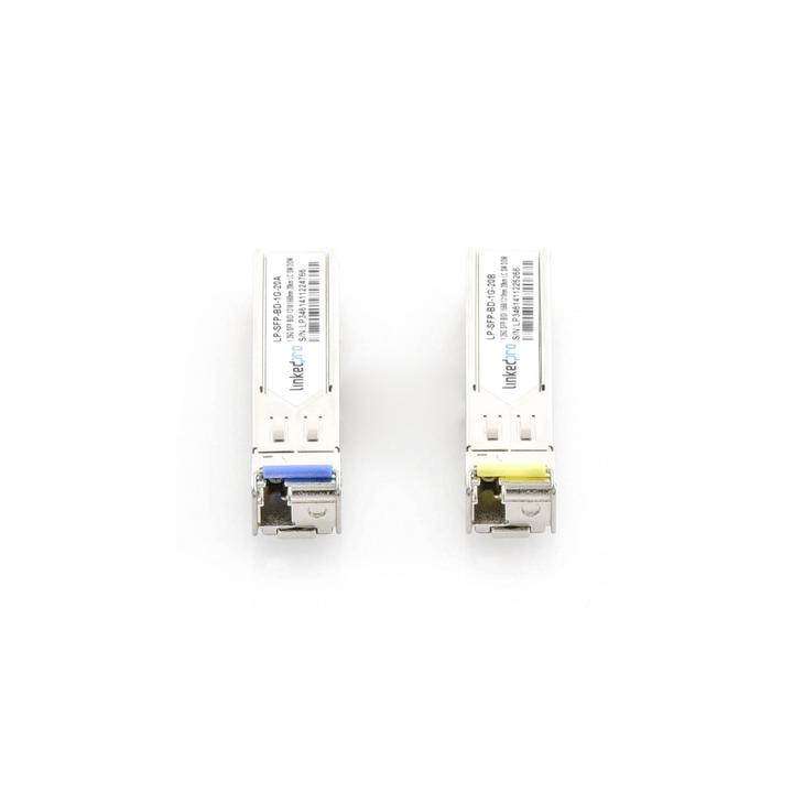 Transceptores Ópticos Bidireccionales SFP (Mini-Gbic) / Monomodo 1310 & 1550 nm / 1.25 Gbps / 1000BASE-BX / Conector