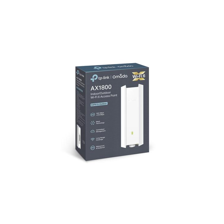 Punto de Acceso Omada Exterior-Interior / Wi-Fi 6 AX1800 MU-MIMO 2x2 / Mesh Omada / Alta Densidad de Usuarios /