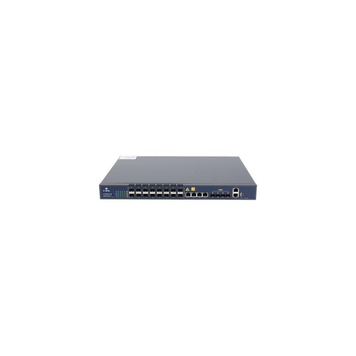 OLT de 16 puertos GPON con 8 puertos Uplink (4 puertos Gigabit Ethernet + 4 puertos SFP / puertos SFP+) hasta 2,048 ONUs