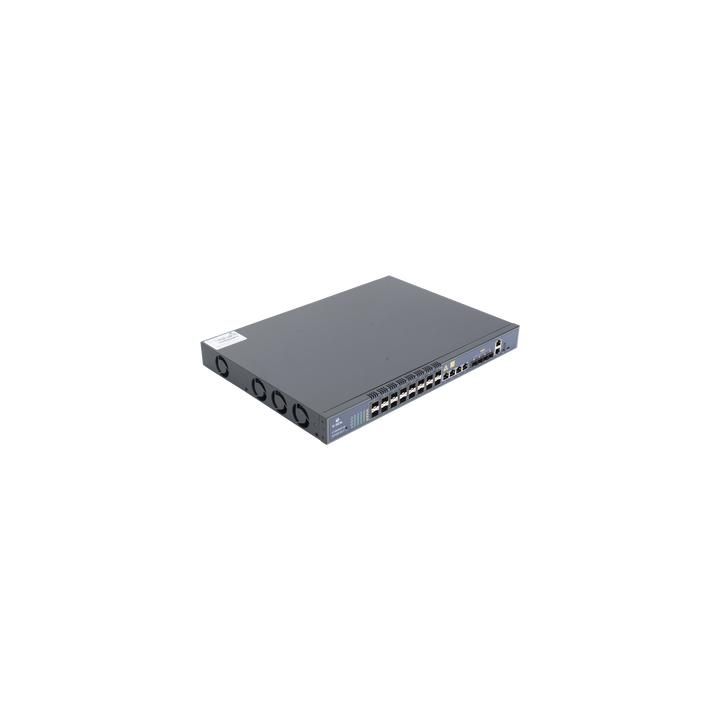OLT de 16 puertos GPON con 8 puertos Uplink (4 puertos Gigabit Ethernet + 4 puertos SFP / puertos SFP+) hasta 2,048 ONUs