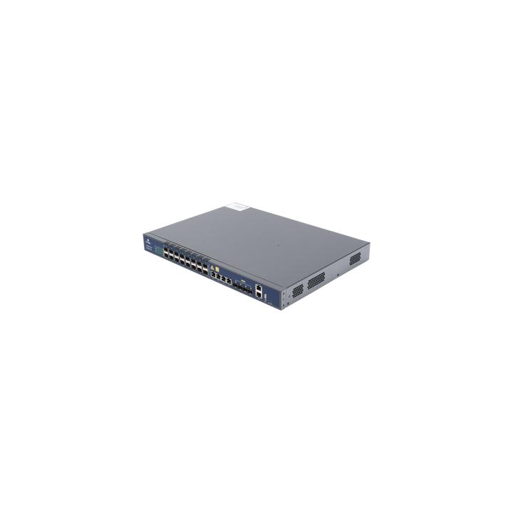 OLT de 16 puertos GPON con 8 puertos Uplink (4 puertos Gigabit Ethernet + 4 puertos SFP / puertos SFP+) hasta 2,048 ONUs