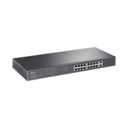 Switch no administrable de 16 puertos 10/100/1000Mbps y PoE af/at, 2 puertos SFP hasta 250W.