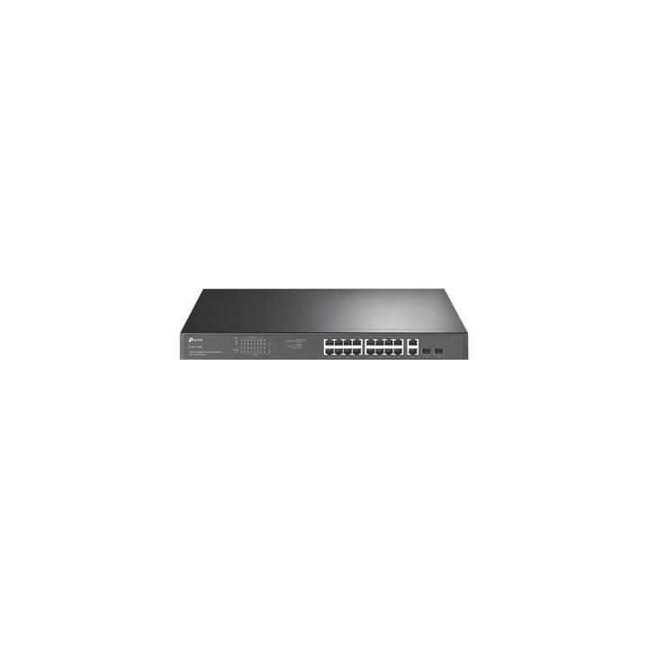 Switch no administrable de 16 puertos 10/100/1000Mbps y PoE af/at, 2 puertos SFP hasta 250W.