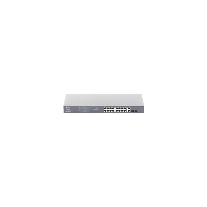 Switch no administrable de 16 puertos 10/100/1000Mbps y PoE af/at, 2 puertos SFP hasta 250W.