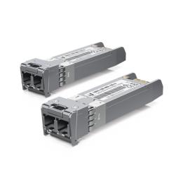 UFiber Módulo SFP+ 10G, transceptor MiniGibic MultiModo 10 Gbps, distancia 300m, conectores LC, paquete de 2 piezas