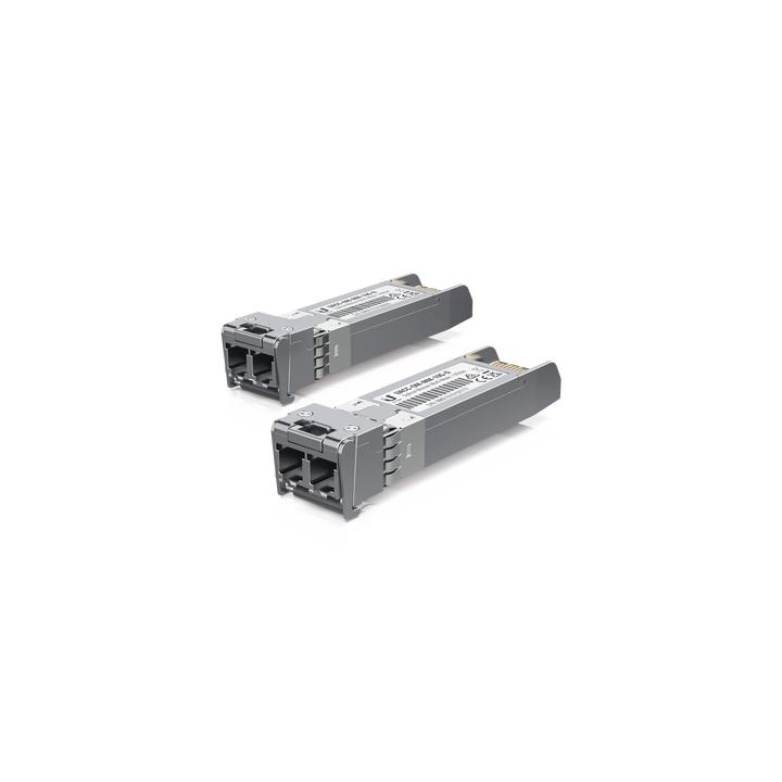 UFiber Módulo SFP+ 10G, transceptor MiniGibic MultiModo 10 Gbps, distancia 300m, conectores LC, paquete de 2 piezas