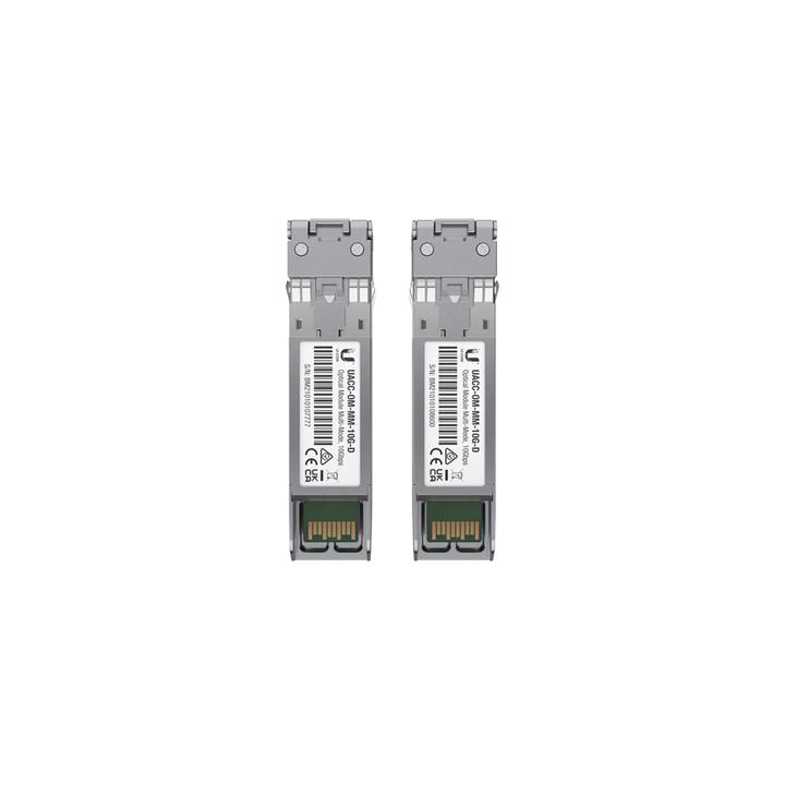 UFiber Módulo SFP+ 10G, transceptor MiniGibic MultiModo 10 Gbps, distancia 300m, conectores LC, paquete de 2 piezas