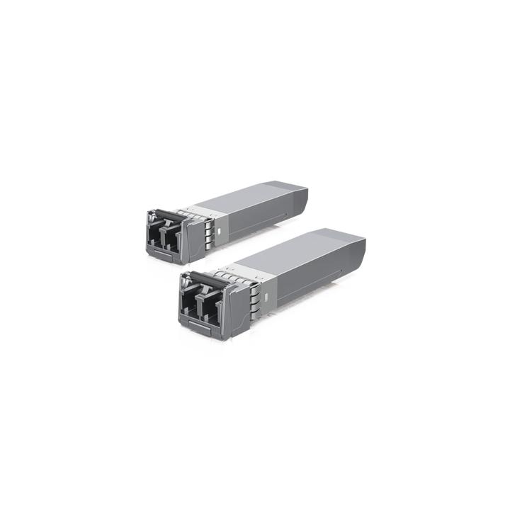 UFiber Módulo SFP+ 10G, transceptor MiniGibic MultiModo 10 Gbps, distancia 300m, conectores LC, paquete de 2 piezas