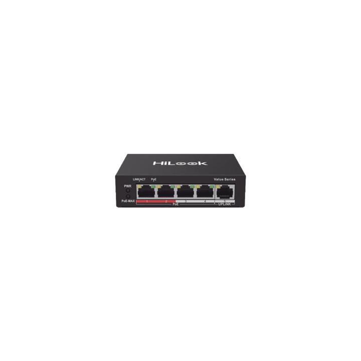 Switch PoE+ / 4 Puertos 10/100 Mbps PoE+ (af / at) / 1 Puerto 10/100 Mbps Uplink / Modo Extendido hasta 250 Metros / 35