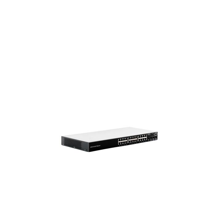Switch Gigabit Administrable / 24 puertos 10/100/1000 Mbps + 4 Puertos SFP Uplink / Compatible con GWN Cloud.