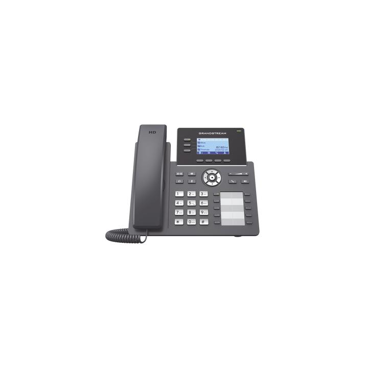 Teléfono IP Grado Operador, 3 líneas SIP con 6 cuentas, 10 botones BLF, puertos Gigabit, codec Opus, IPV4/IPV6 con