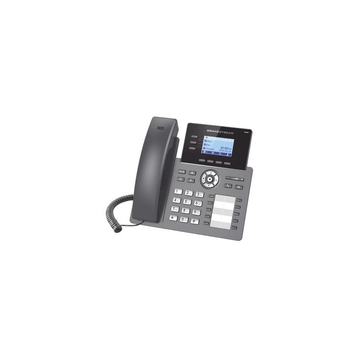 Teléfono IP Grado Operador, 3 líneas SIP con 6 cuentas, 10 botones BLF, puertos Gigabit, codec Opus, IPV4/IPV6 con
