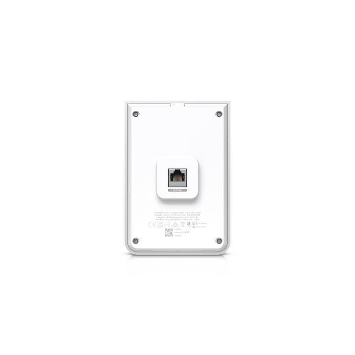 Access Point UniFi U6 In Wall/Montaje p/pared, WIFI 6 2.4 Y 5 Ghz, hasta 5.3 Gbps, 1 pto PoE In, 4 ptos secundarios (1