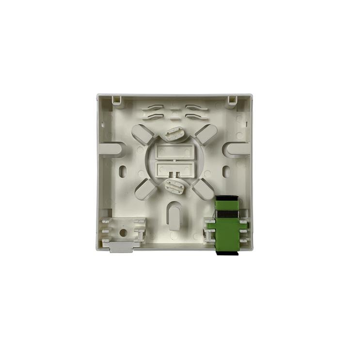 Caja Terminal de Fibra Óptica (Roseta) con un Acoplador SC/APC, Color Blanco