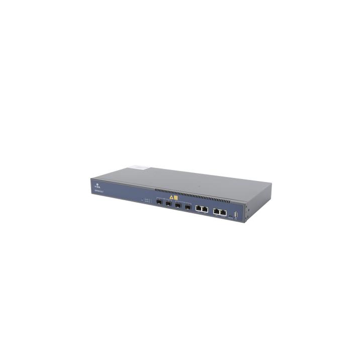 OLT de 2 puertos GPON + 4 puertos Uplink (2 puertos Gigabit Ethernet + 2 puerto SFP/SFP+) , hasta 256 ONUS