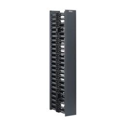 Organizador Vertical NetRunner, Doble (Frontal y Posterior), Para Rack Abierto de 45 Unidades, 4.9in de Ancho, Color