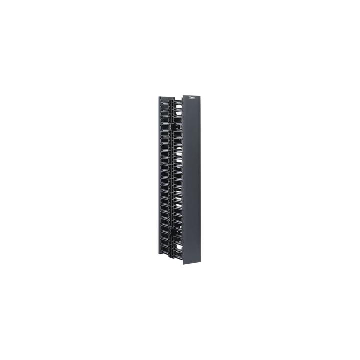 Organizador Vertical NetRunner, Doble (Frontal y Posterior), Para Rack Abierto de 45 Unidades, 4.9in de Ancho, Color