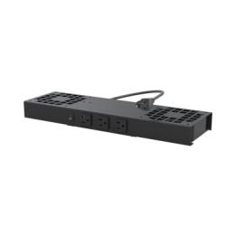 Kit de 2 Ventiladores (12 x 12 cm) con 3 Tomas de Corriente 110 Vca/50 Hz con Clavija