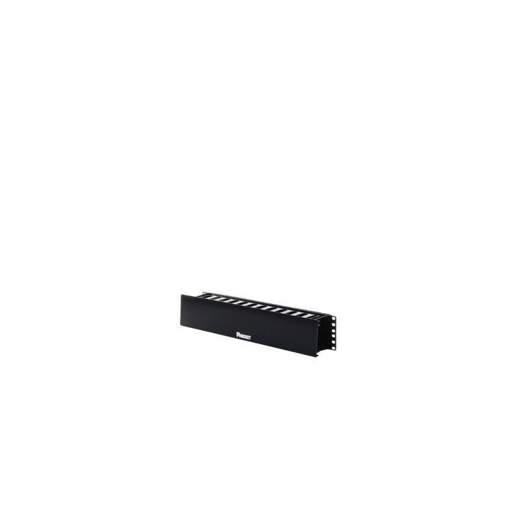 Organizador de Cables Horizontal PatchLink, Sencillo (Solo Frontal), Con Tapa Extendida, Para Rack de 19in, 2UR