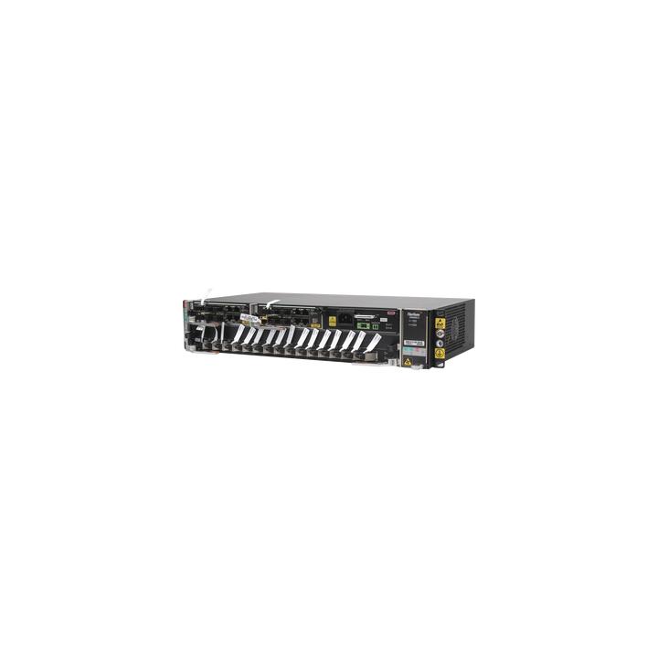 OLT Carrier Class Modular GPON, 2 Ranuras, Incluye 1 Tarjeta GPOA de 16 puertos GPON, 1 Fuente de CA, 2 UR, Gestión
