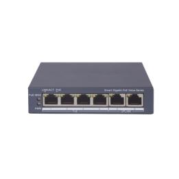 Switch Gigabit PoE+ / Administrable / 4 Puertos 1000 Mbps PoE+ / 2 Puertos 1000 Mbps Uplink / Configuración Nube