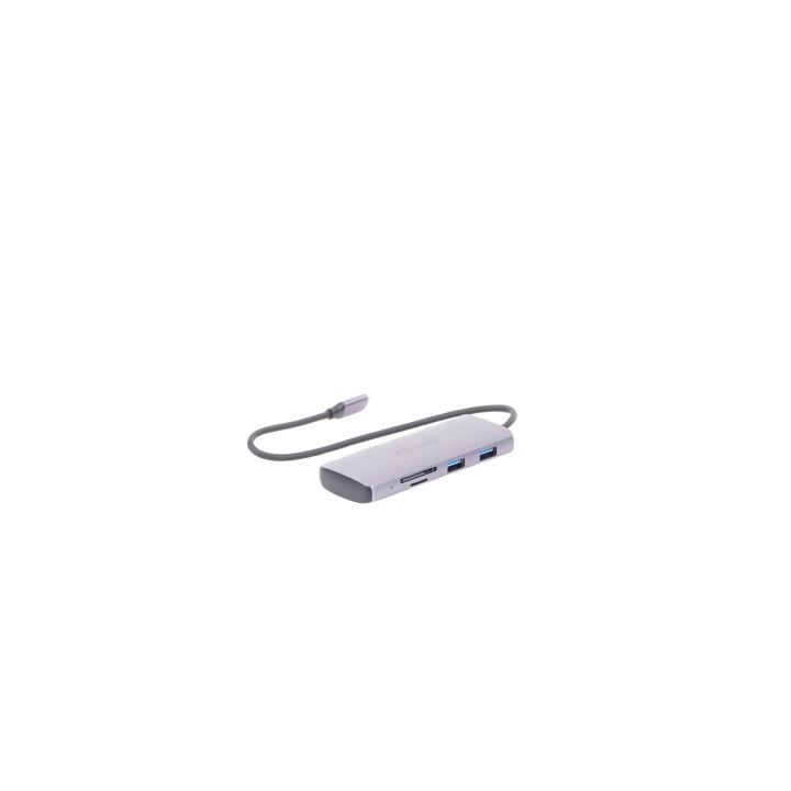 Hub (Adaptador) USB - C / 8 en 1 / 1 Salida HDMI (4K) / 1 Salida USB 2.0 / 3 Salidas USB 3.0 / 1 Salida SD (Memoria SD)