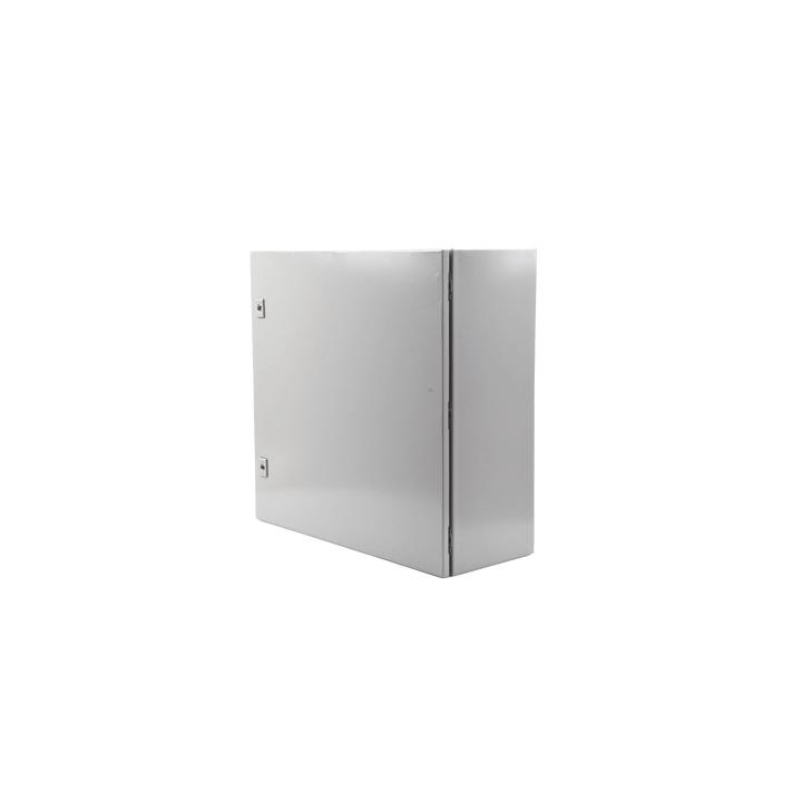 Gabinete de Acero, Nema 4 -IP 66 de 60 x 60 x 25 cm con Platina y certificado UL.