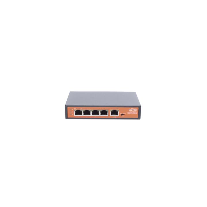 Extensor PoE / Entrada hasta 90 W / 4 puertos Gigabit PoE salida 802.3 af/at / Extensor PoE hasta 250 m / No