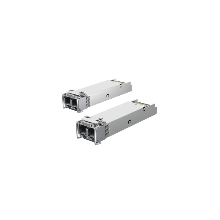 UFiber Módulo SFP, transceptor MiniGibic MultiModo 1.25 Gbps, distancia 550m, conectores LC, paquete de 2 piezas