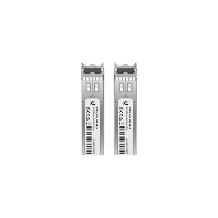 UFiber Módulo SFP, transceptor MiniGibic MultiModo 1.25 Gbps, distancia 550m, conectores LC, paquete de 2 piezas