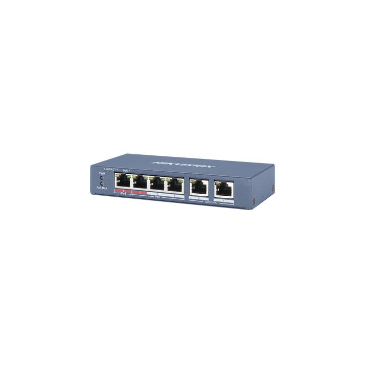 Switch PoE+ / No Administrable / 3 Puertos 10/100 Mbps 802.3 af/at (30 W) + 1 Puerto 10/100 Mbps Hi-PoE (60 W) / 2