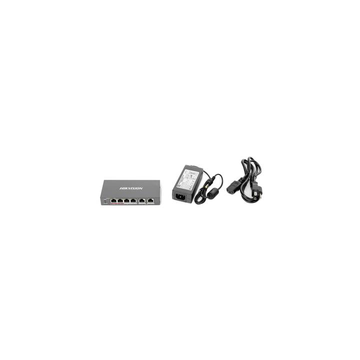 Switch PoE+ / No Administrable / 3 Puertos 10/100 Mbps 802.3 af/at (30 W) + 1 Puerto 10/100 Mbps Hi-PoE (60 W) / 2