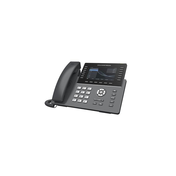 Teléfono IP Wi-Fi, Grado Operador, 14 líneas SIP con 6 cuentas, pantalla LCD  5", puertos Gigabit, Bluetooth, PoE,