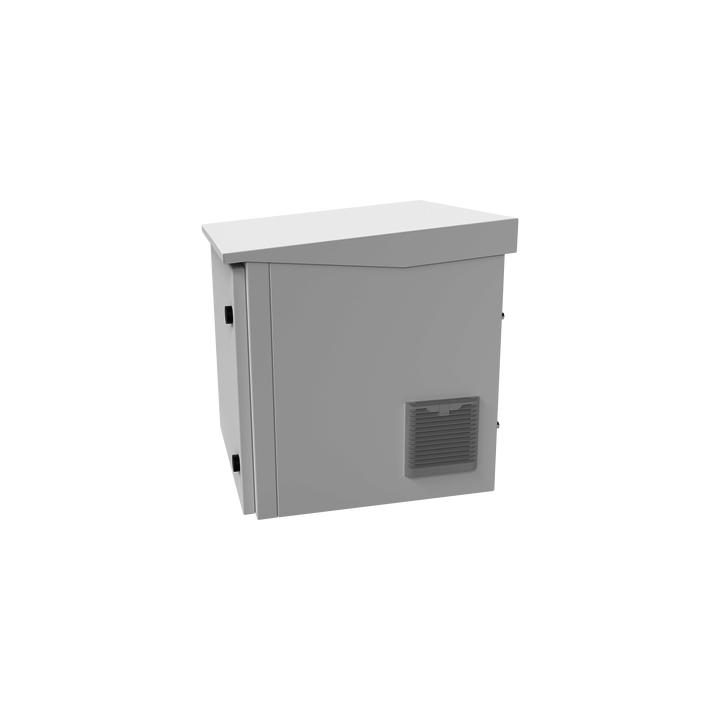 Gabinete de Exterior con Rack de 19" de 9UR con Ventiladores y Termostato, Se envía el Gabinete armado, (Montaje a